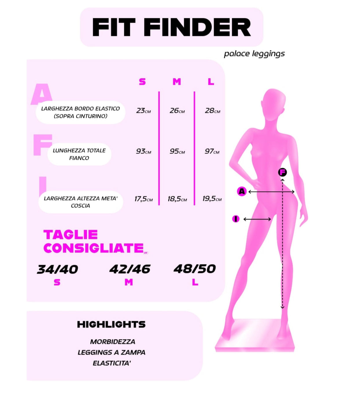 Palace Leggings Push Up - Nero