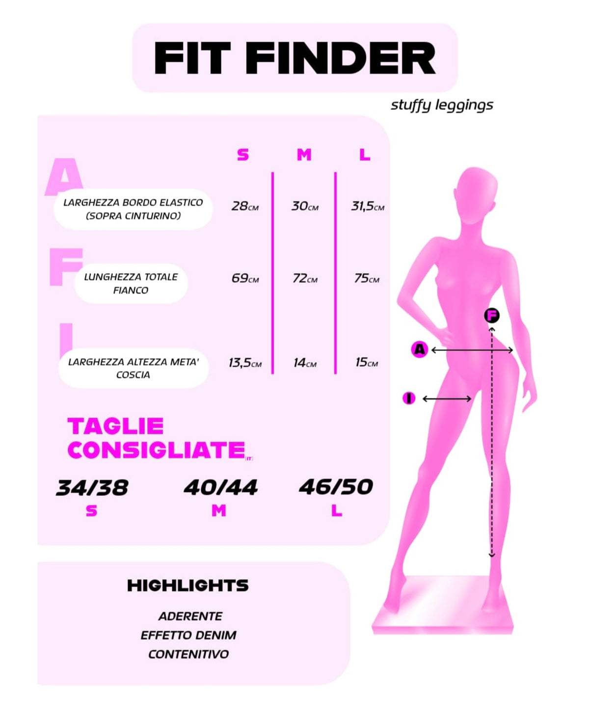 Stuffy Leggings Push Up - Grigio