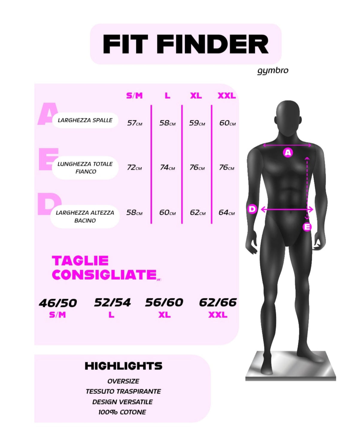 T-shirt Oversize Gymbro - Viola