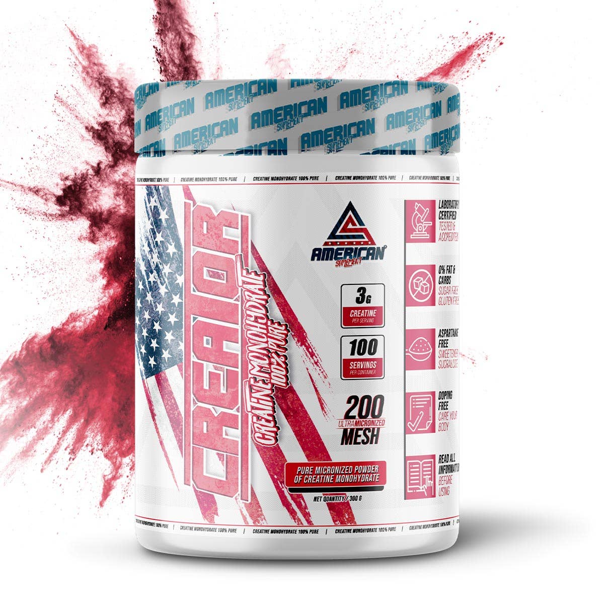 American Suplement | Creator 100% Creatina Monoidrato 300 gr