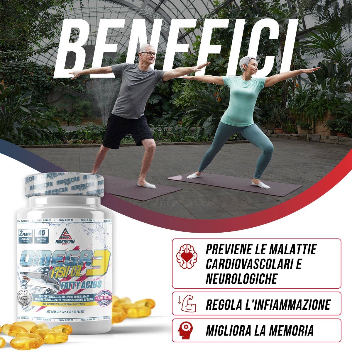 American Suplement Omega 3 | 90 perle