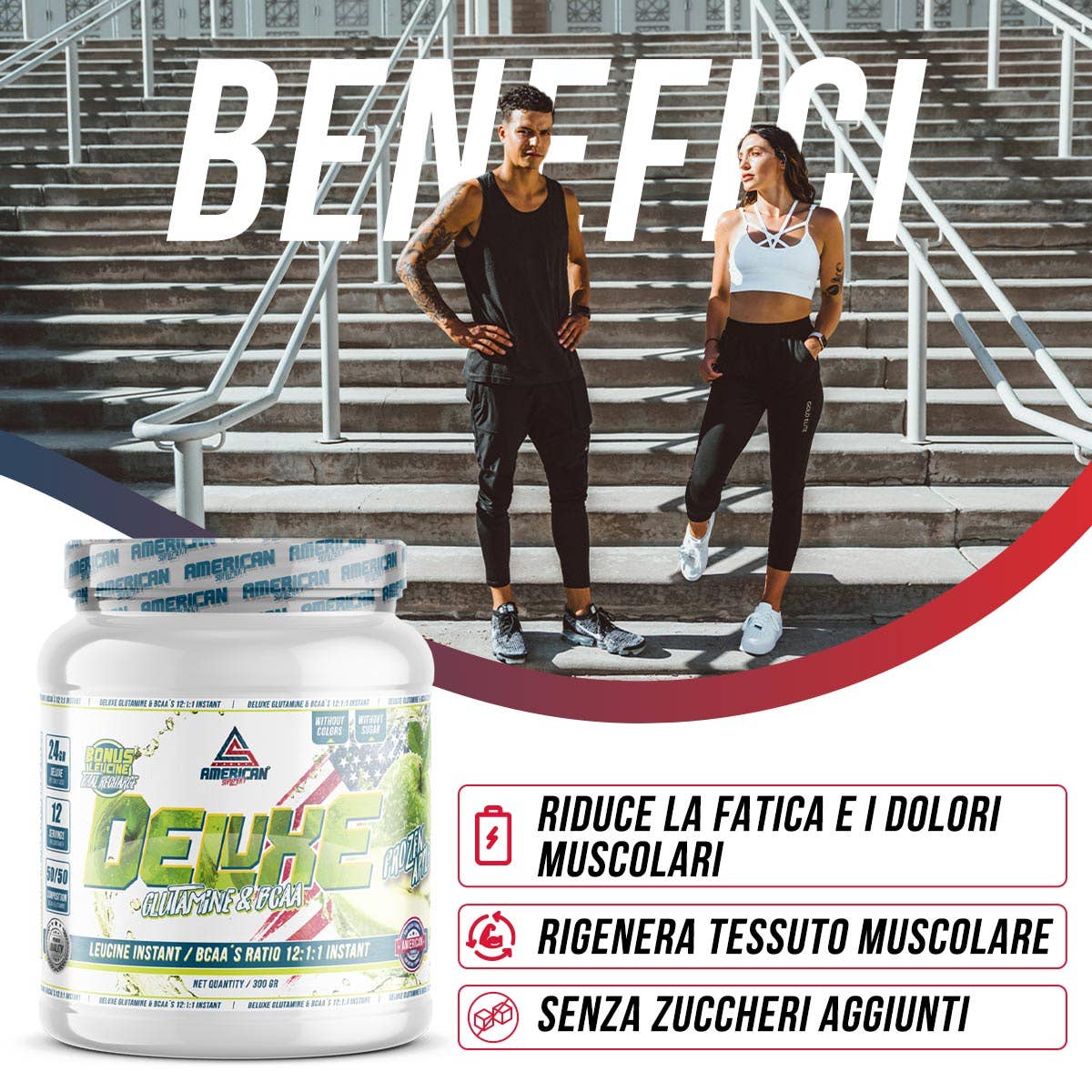 American Suplement | Bcaa's con Glutamina Deluxe 300 gr