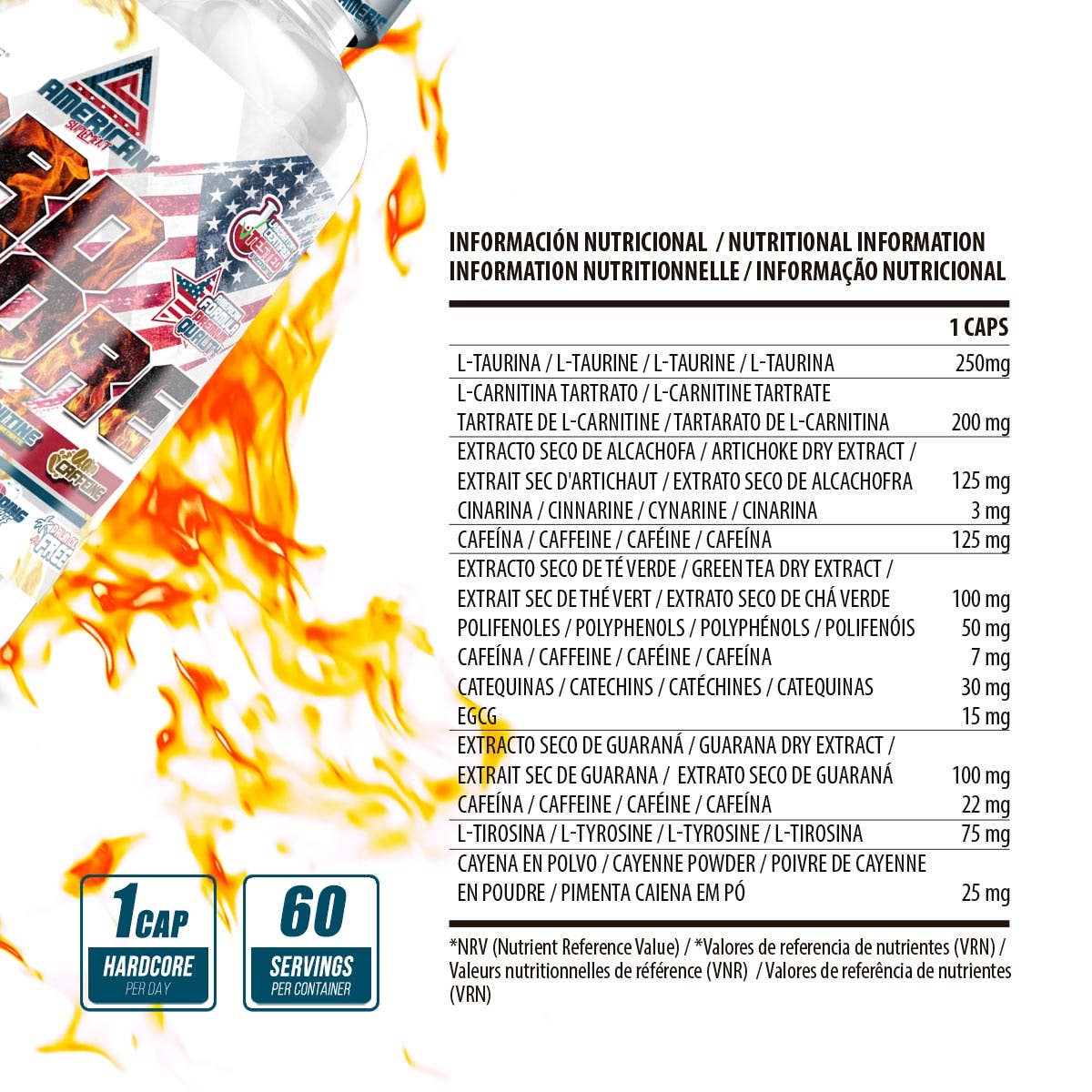 AS American Suplement | HardCore Fat Burner | Bruciagrassi